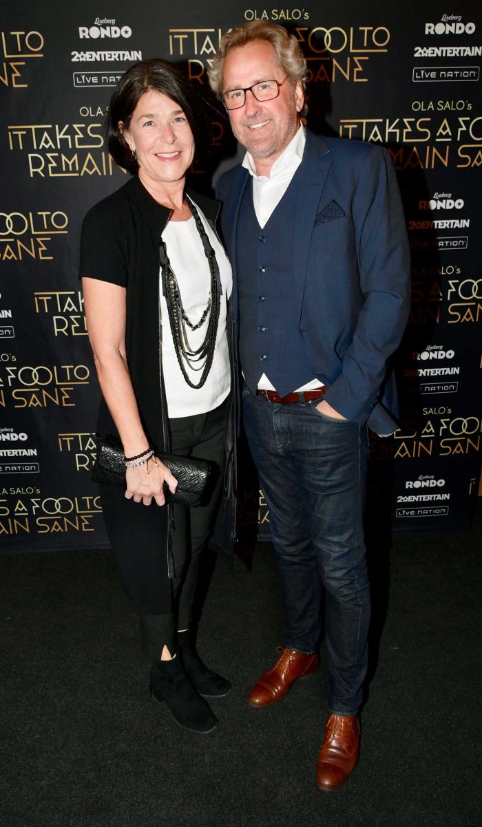 Erik Hamrén och fru Agneta Hamrén på plats för en kväll i musikens tecken.