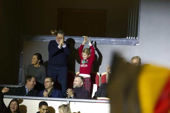 Farfar och Estelle hamnade i strålkastarljuset.