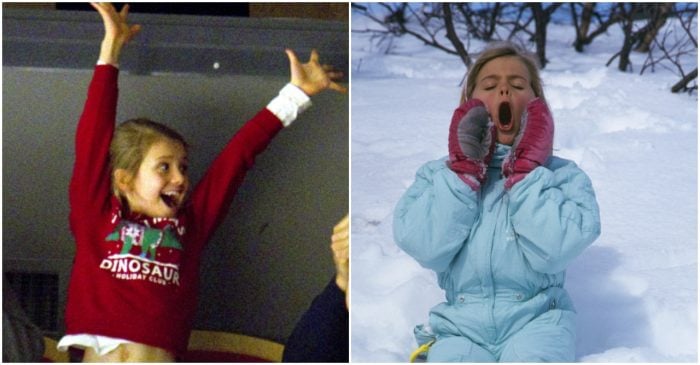 Estelle 2019 och Madeleine 1990. Det märks att de är släkt!