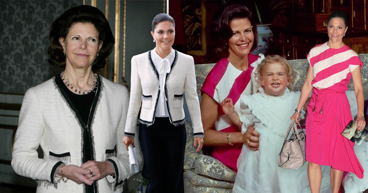 Tre gånger Victoria lånat mamma Silvias kläder