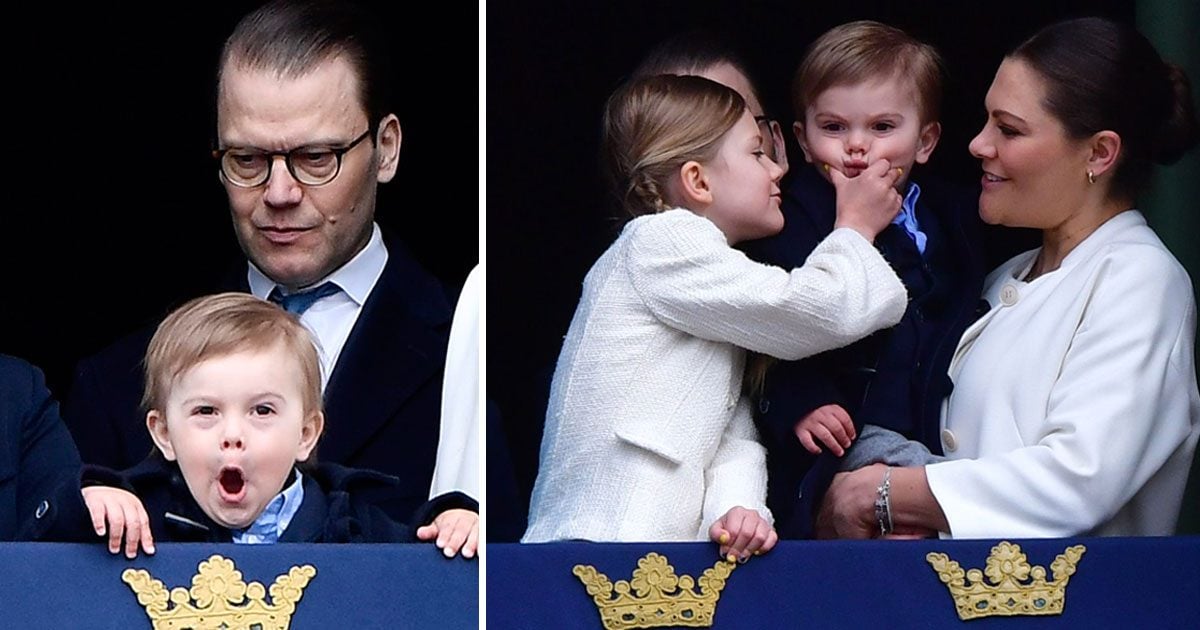 Bildextra! Prins Oscars show från balkongen