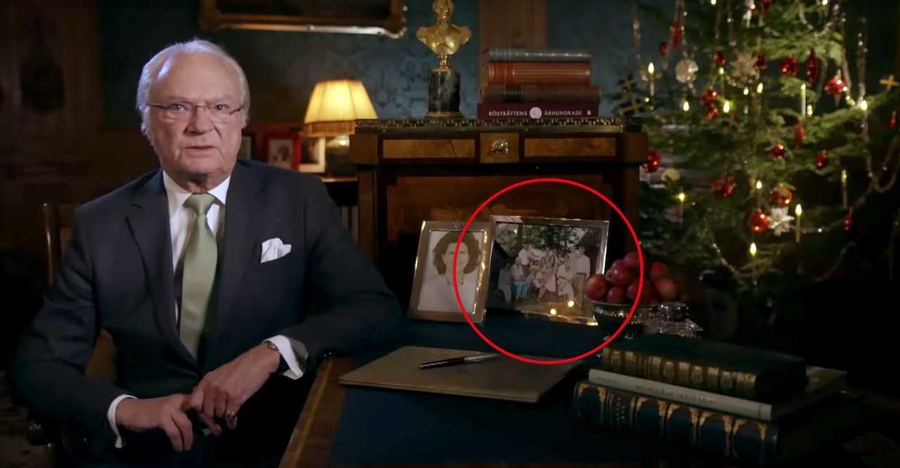 Familjebilden vi aldrig sett avslöjas under kungens jultal