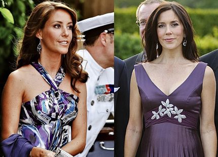 Prinsessan Marie och kronprinsesan Mary matchar varandra